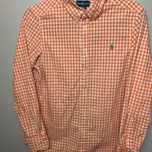 Boys Plaid Cotton Oxford Shirt